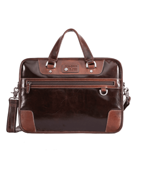 Jekyll & Hide - lmedium laptop briefcase - tobacco