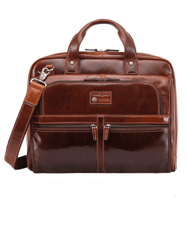 Jekyll & Hide - large briefcase - tobacco