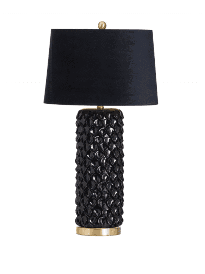 Hill Interiors - barbro table lamp with black shade, homeware