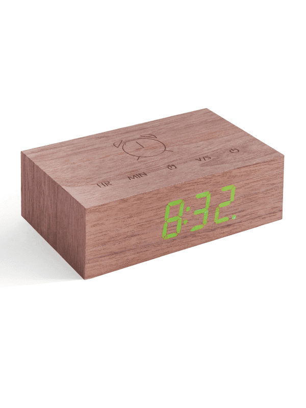 Gingko - flip clock - walnut