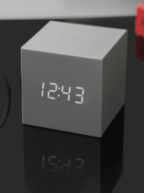 grey cube clock, gifts