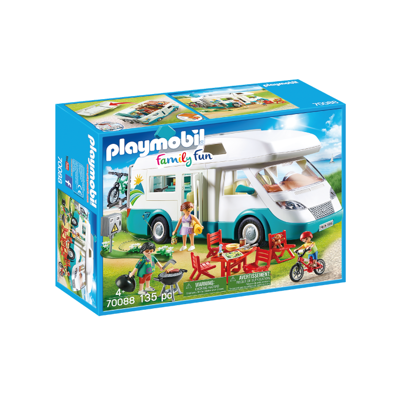 Playmobil Family Fun 70088 pas cher, Caravane et vacanciers