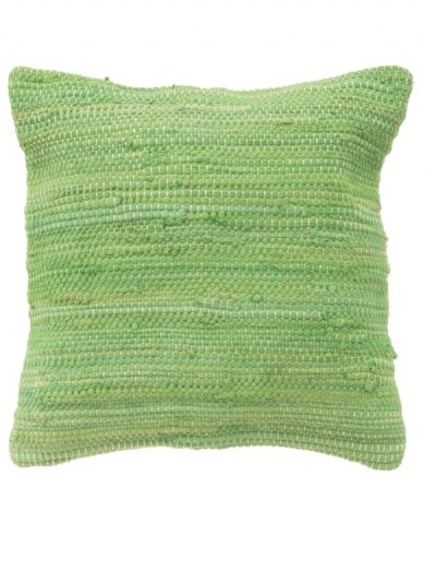 Sass & Belle green cushion, tufted texture