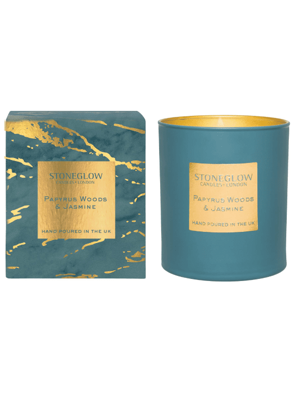 StoneGlow - papyrus woods & jasmine candle