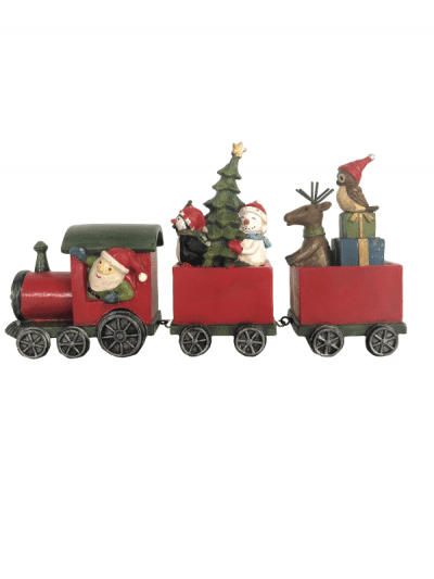 Festive - polyresin Santa train