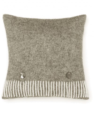 Bronte by Moon - herringbone vintage grey cushion