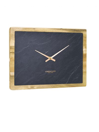 London Clock - carbon rectangle wall clock