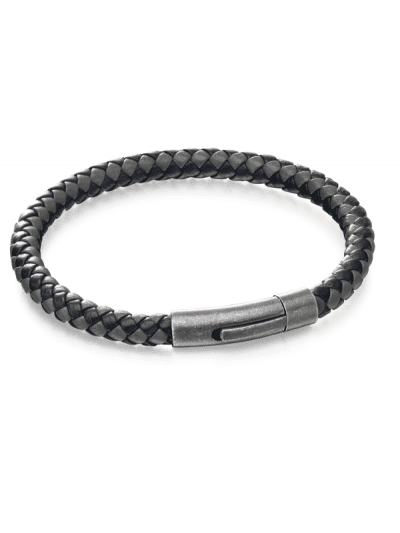 Fred Bennett - Grey & blue leather bracelet