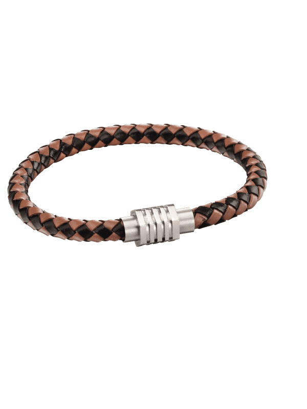 Fred Bennett - brown hexagonal woven bracelet - brown