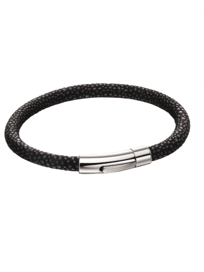 Fred Bennett - Blue Leather textured bracelet