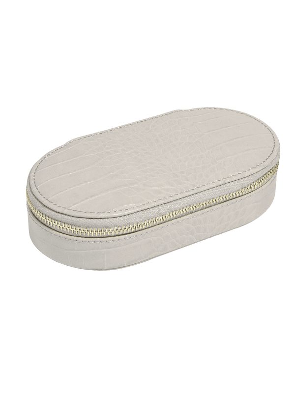 Stackers - oval travel jewellery box - putty