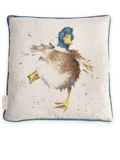 Wrendale cushion with duck print, homeware and home decor