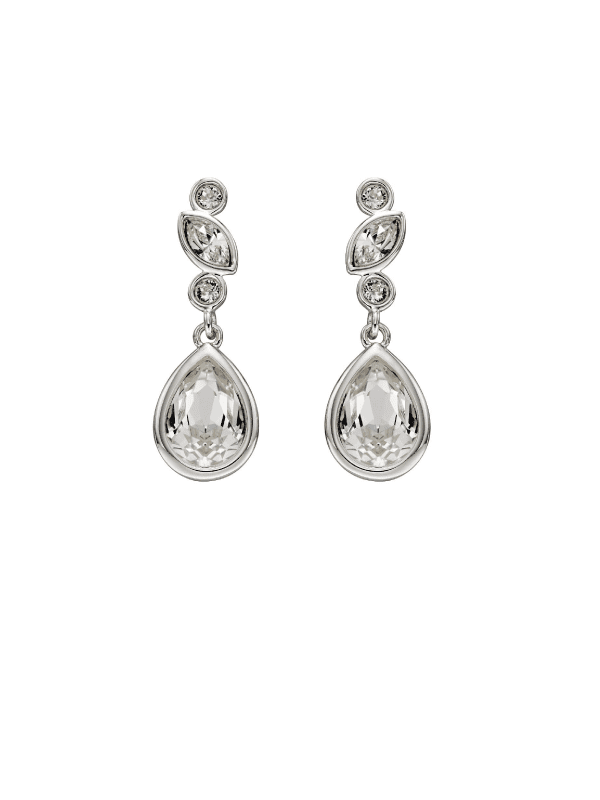 Elements Silver - crystal drop earrings