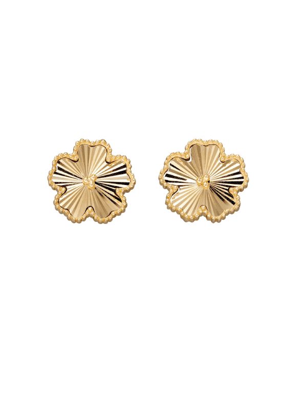 Elements Gold - flower stud earrings