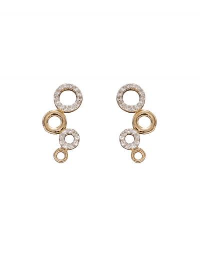 Elements Gold - diamond bubble earrings