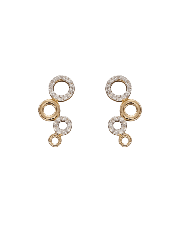 Elements Gold - diamond bubble earrings
