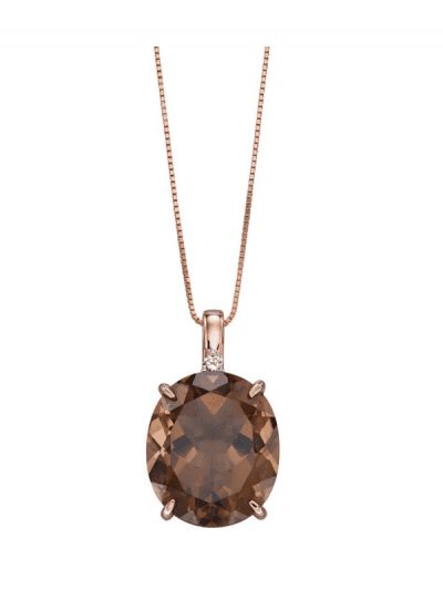 Elements Gold - smokey quartz pendant