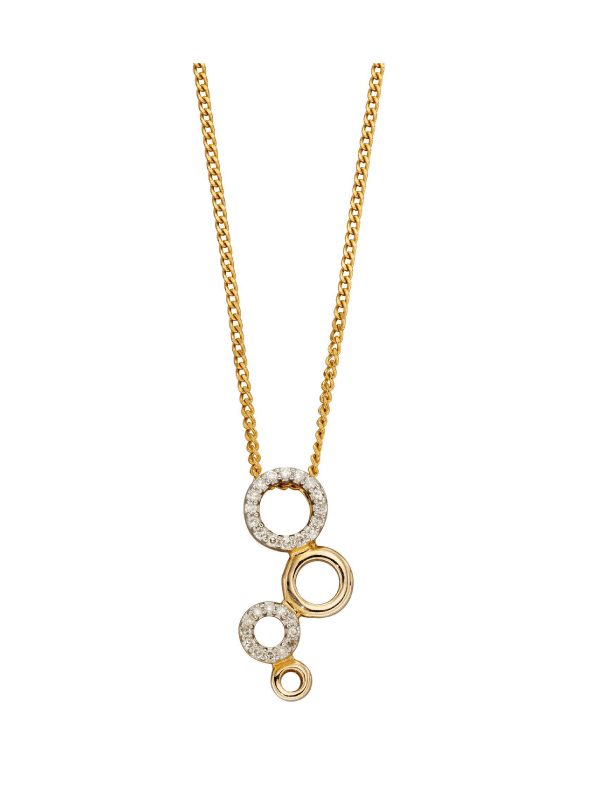 Elements Gold - diamond bubble pendant