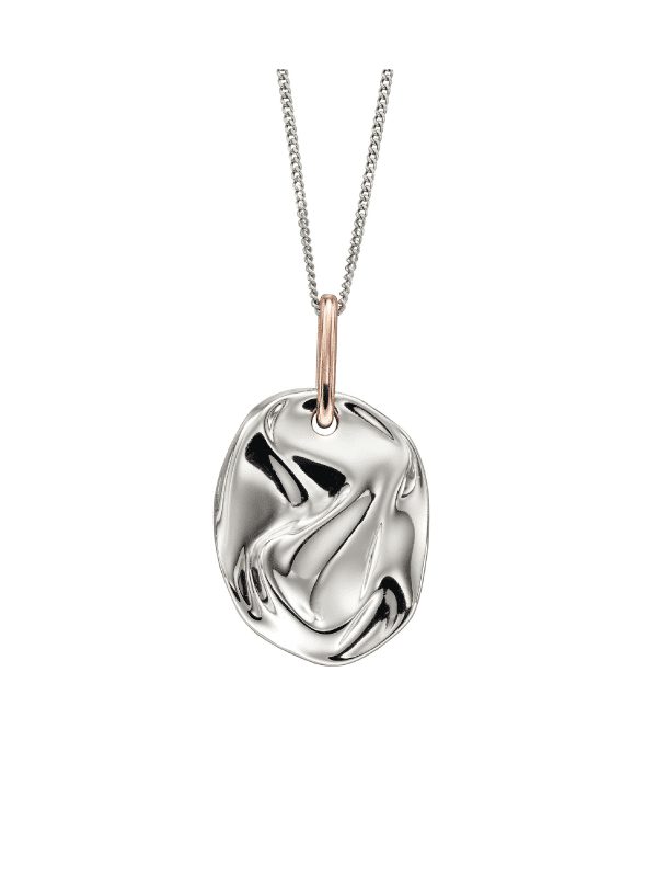 Fiorelli - silver crinkle pendant