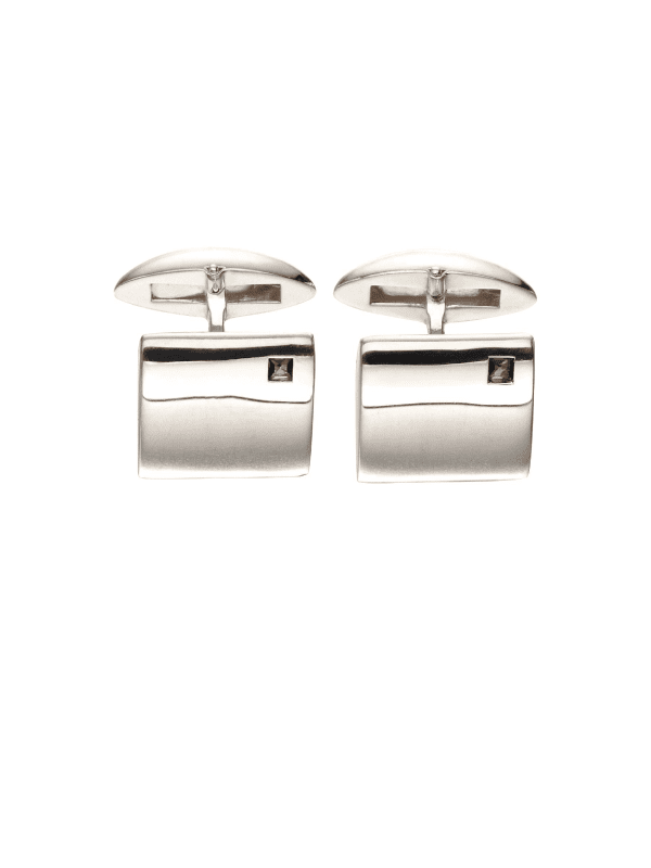 Fred Bennett - square quartz sterling silver cufflinks