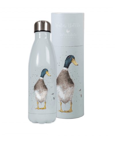 insulated water bottle with duck image by wrendale, homeware