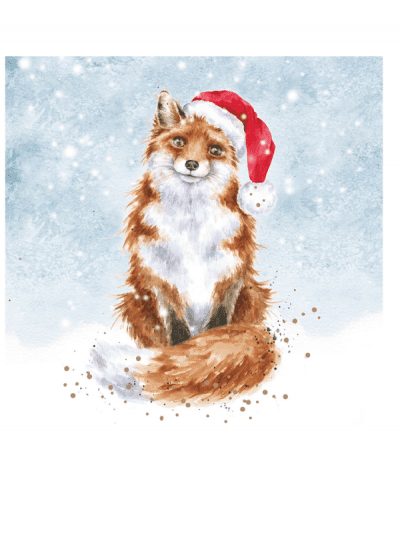 Wrendale Christmas card set - festive fox