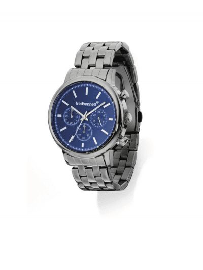 Fred Bennett watch - stainless steel & blue face