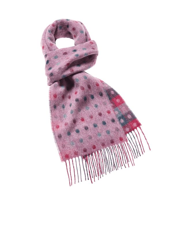 Bronte by Moon - multi spot scarf - lilac
