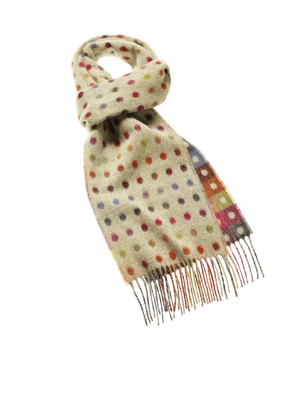 Bronte by Moon - multi spot scarf - sage