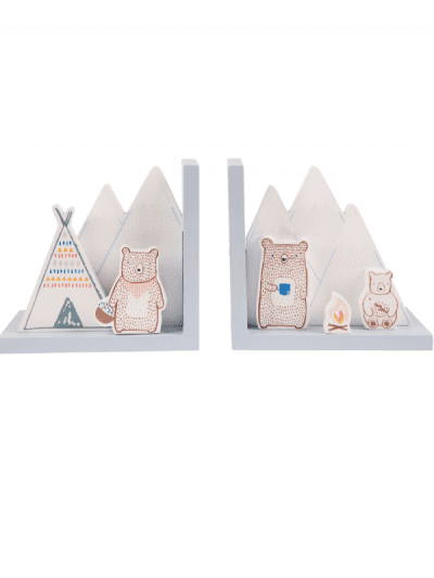 Sass & Belle bear camp bookends