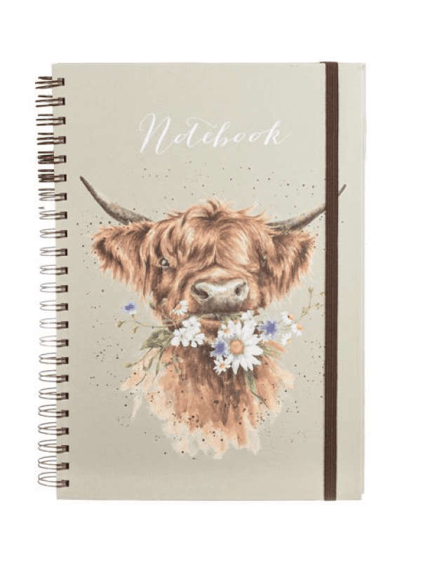Wrendale highland cow a4 notebook