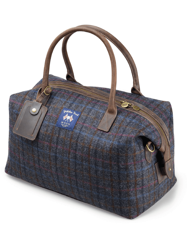 Bronte by Moon multi check navy holdall