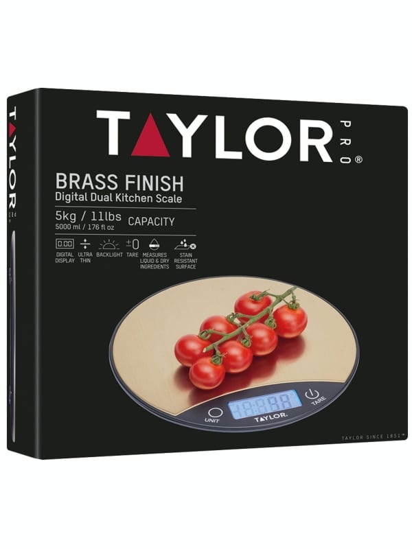 Taylors Eye Witness 5kg digital scales - brass