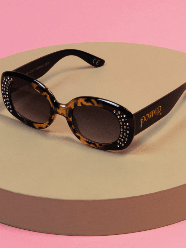 powder tortoise shell and diamonte sun glasses