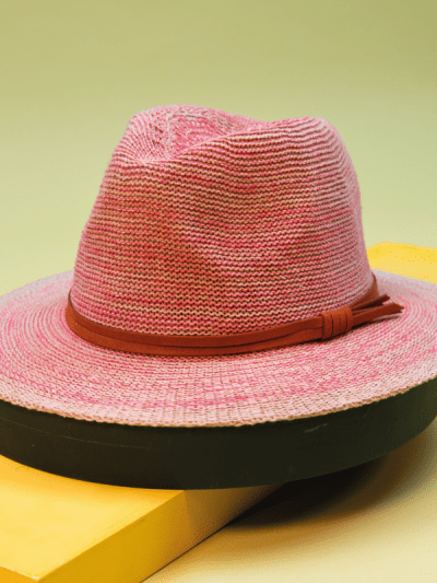 powder pink summer hat