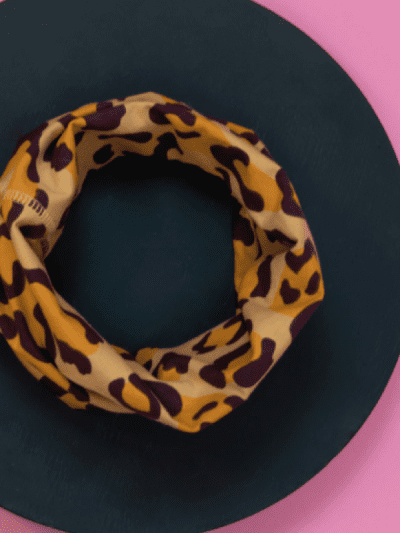 powder leopard print headband