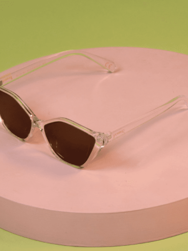 powder clear plastic sunglasses