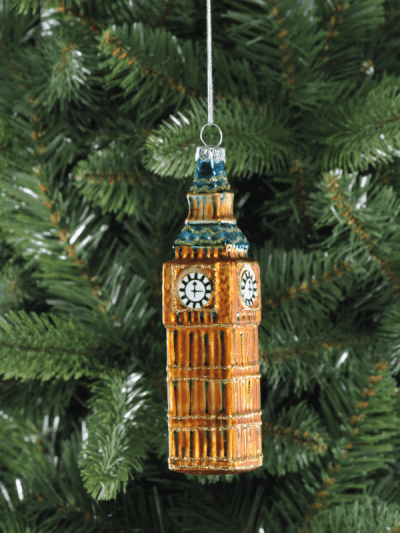 festive glass Big Ben hanging decoration