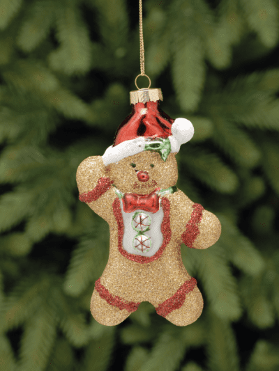 festive gingerbread man hanging decoration