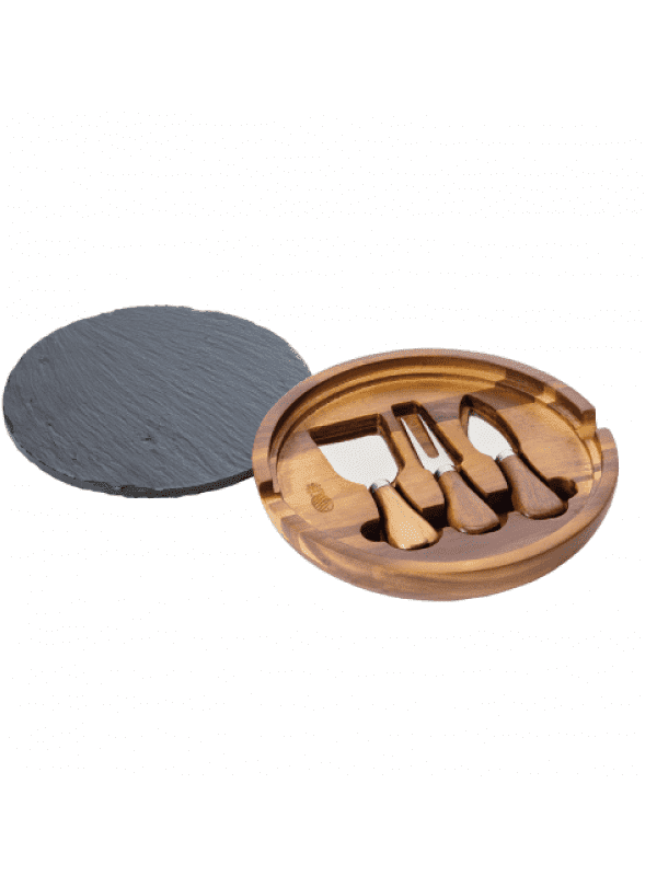Cartwright and butler round cheese board and slate