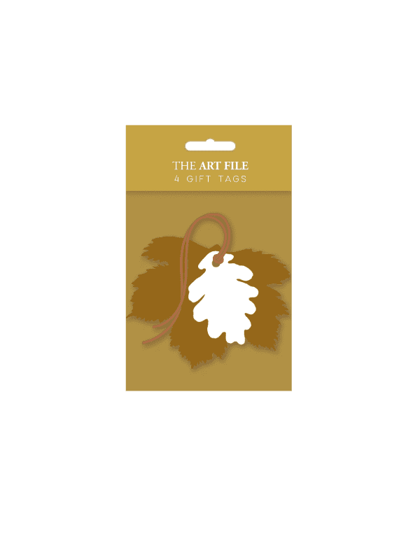 the art file maple and oak leaf gift tags