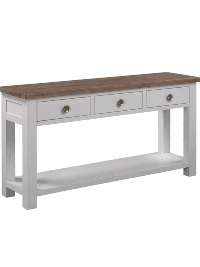 Hampton three drawer console table