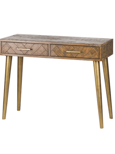 havana gold console table