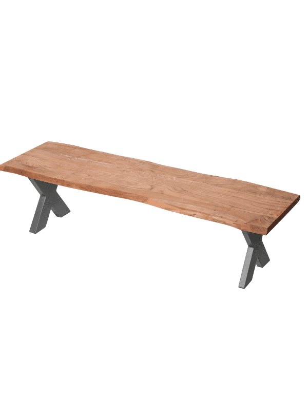 live edge collection bench