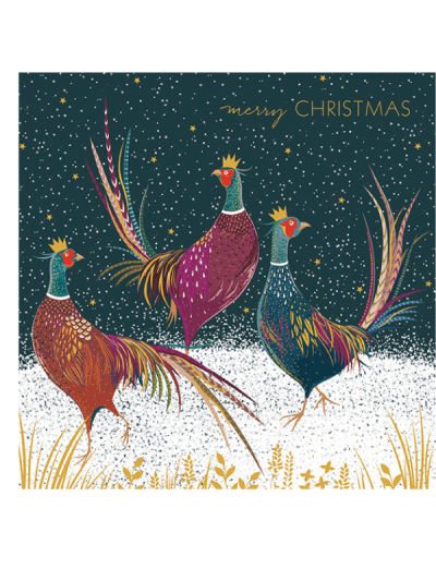 the art file 3 crowned pheasants greetings cards