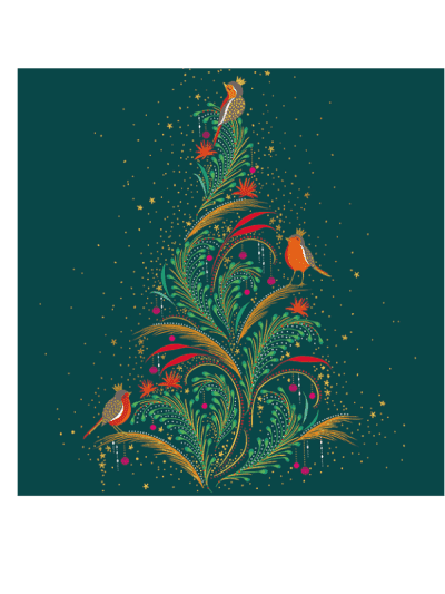 the art file robin and tree luxury greetings cards