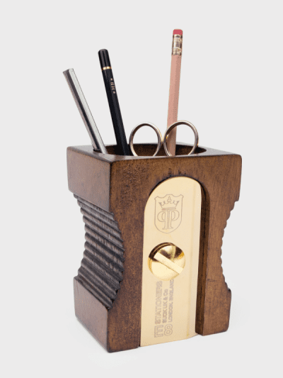 suck uk dark wood pencil sharpener
