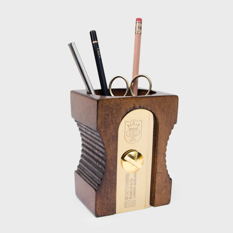 suck uk dark wood pencil sharpener