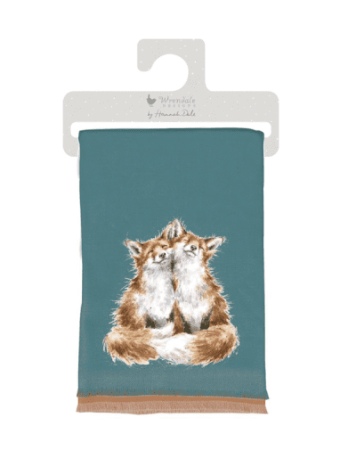 wrendale foxes winter scarf