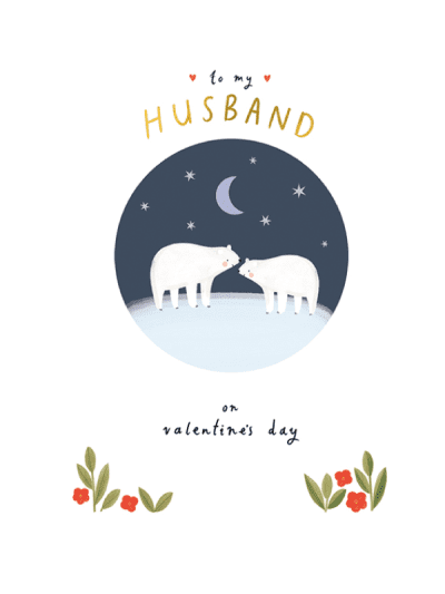 the art file to my husband polar bear valentines card
